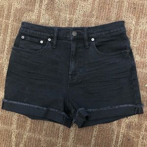 Madewell High-Rise Denim Short Raw Hem Edition